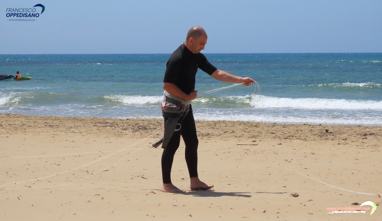 L'usato nel kitesurf controllo delle linee.
