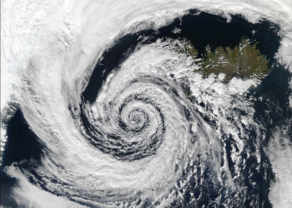 Venti e meteo ciclone zona di bassa pressione