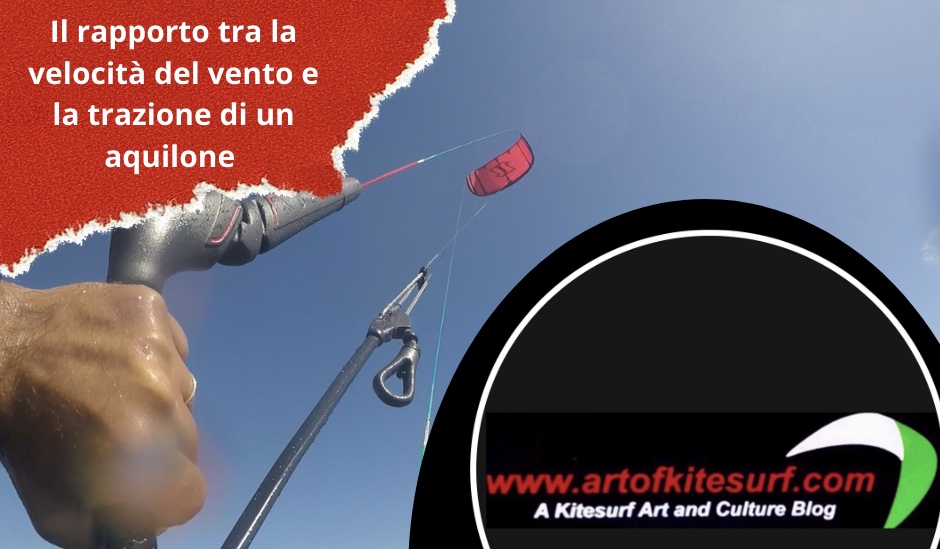 Il rapporto di trazine di un aquilone sul vento