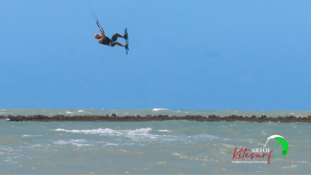 Corso avanzato di kitesurf allievo Artofkitesurf durante un suo Personal