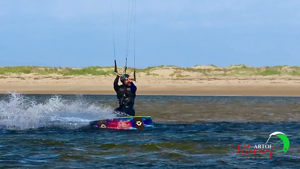 Tutorial di kitesurf stato visivo e posizione della tavola