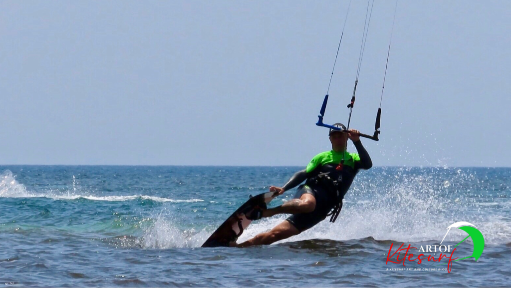 Imparare il kitesurf, nuove manovre allievo Artofkitesurf.com