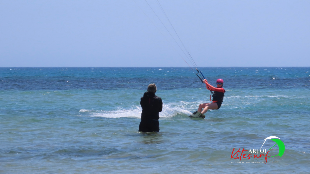 Marica allieva Artofkitesurf la transizione nel kitesurf