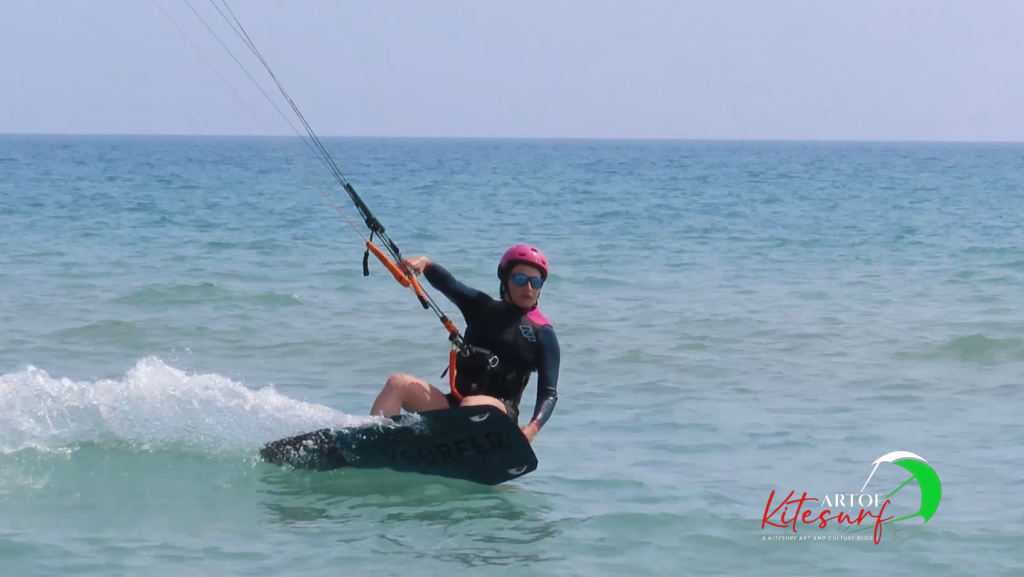 Marica protagonista di questo articolo tecnico di Artofkitesurf