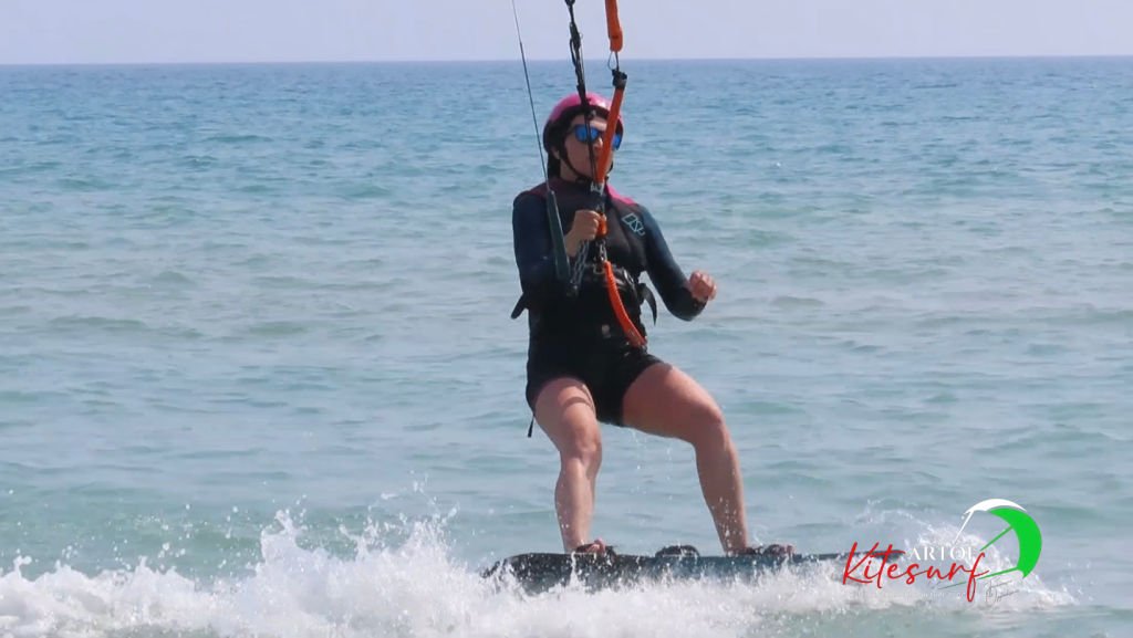 La transizione nel kitesurf Marica nel cambio bordo
