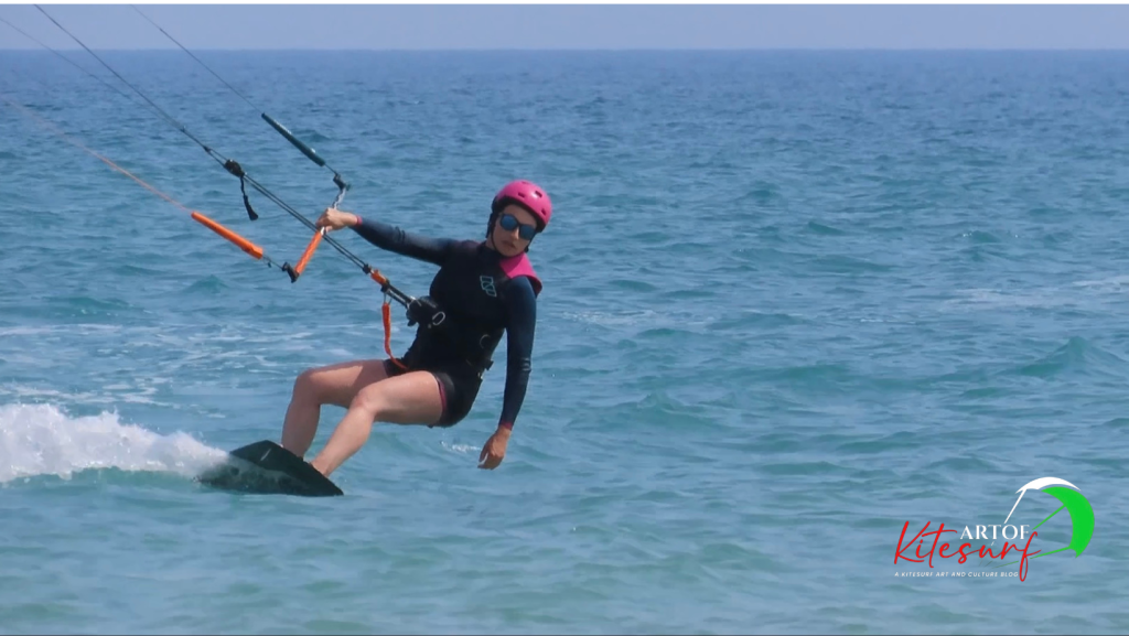 Transizioni nel kitesurf Marica allieva Artofkitesurf