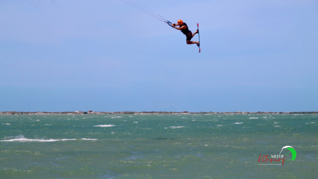 Allievo Artofkitesurf durante la sua formazione