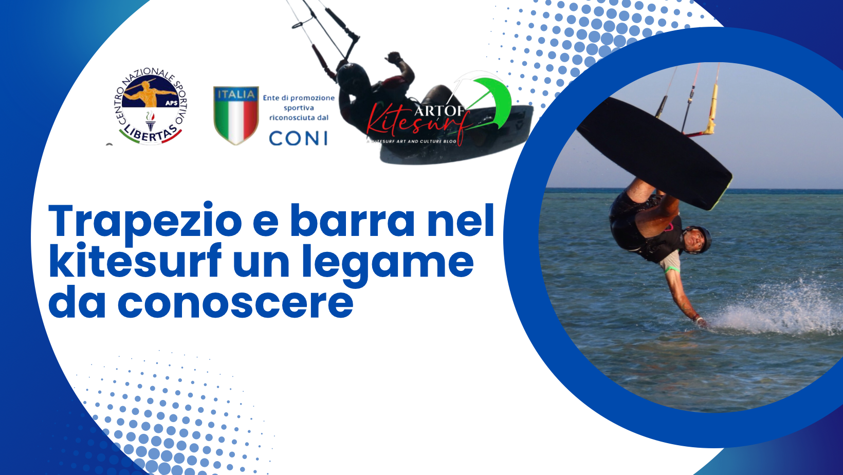 Trapezio e barra nel kitesurf